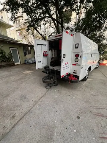 Magnet Plumbing service vehicle on-site for Water Heater Repair in Edgewater Gardens